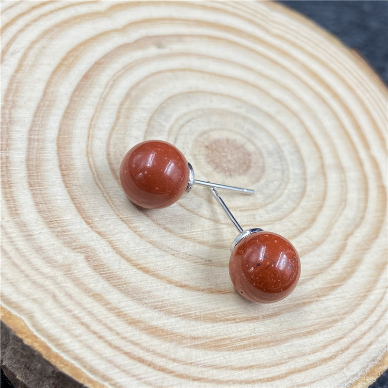 Natural Crystal Mini Ball Earring Studs