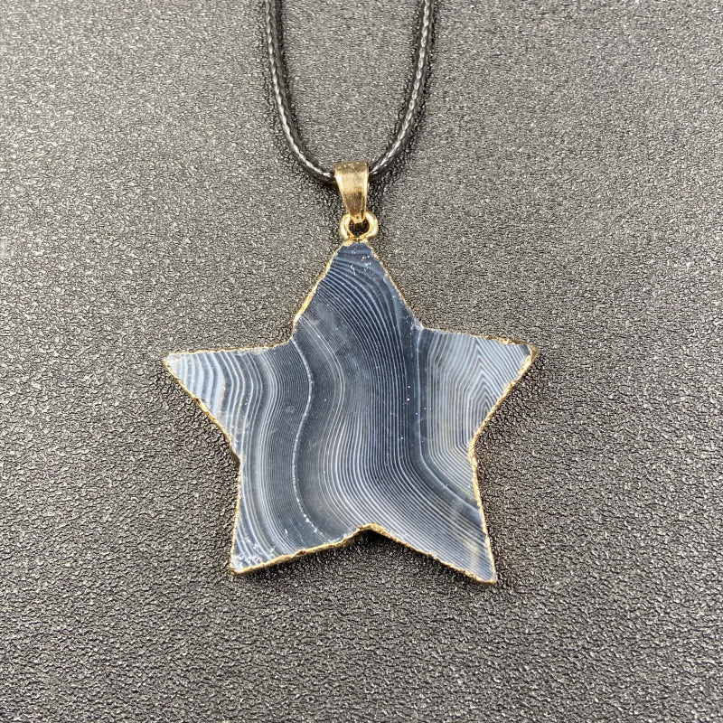 Colorful Agate Star Pendant