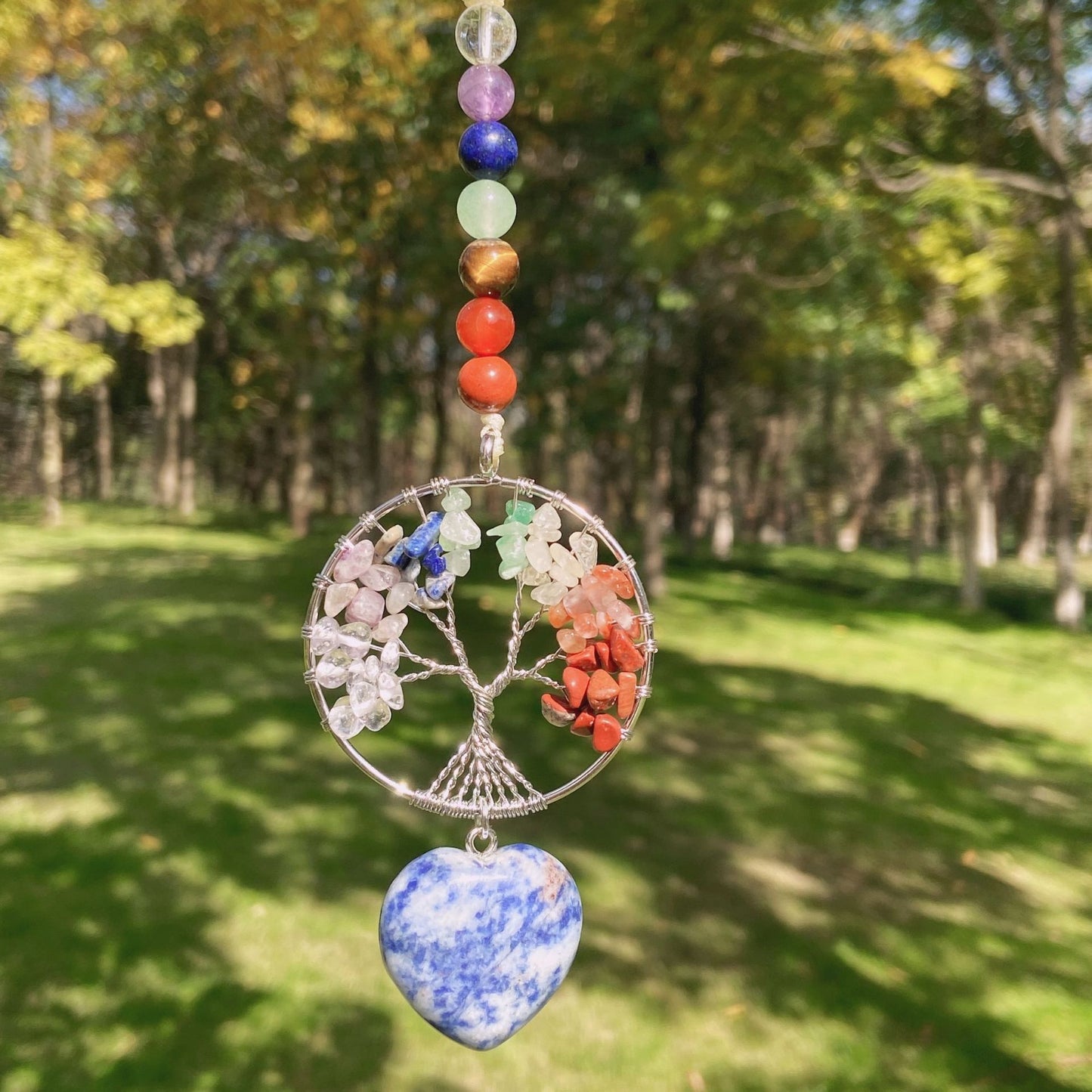 Chakra Bead&Life Tree&Heart Hanging