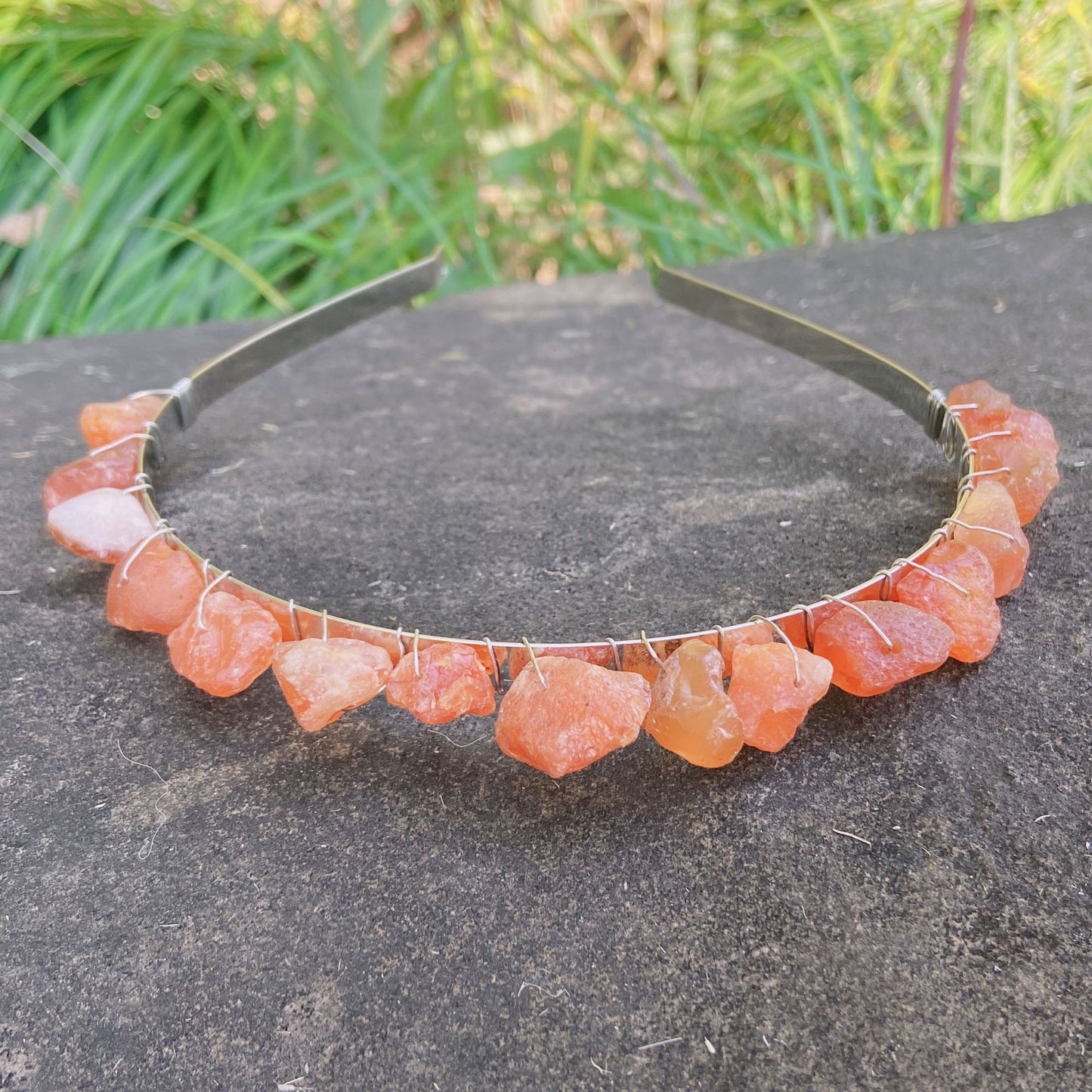 Crystal Raw Teeth Crown Headband