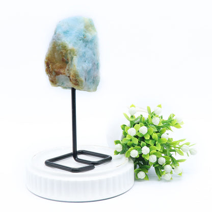 Crystal Raw Metal Stand Home Decor