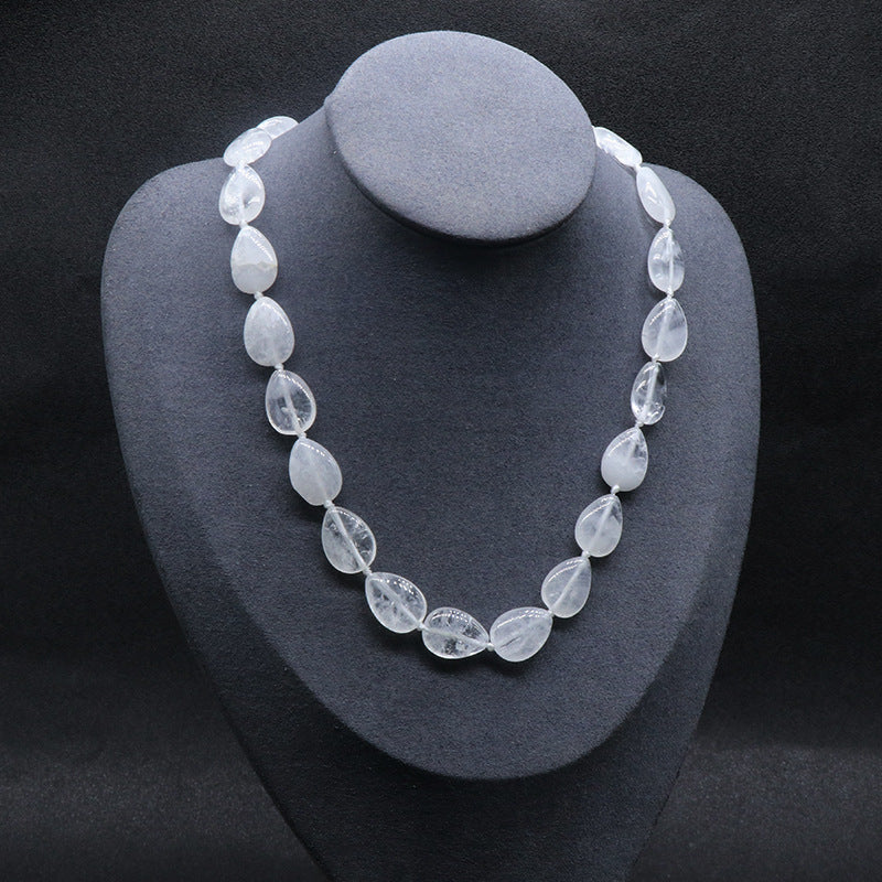 Tear Drop Shaped Bead Crystal Necklace