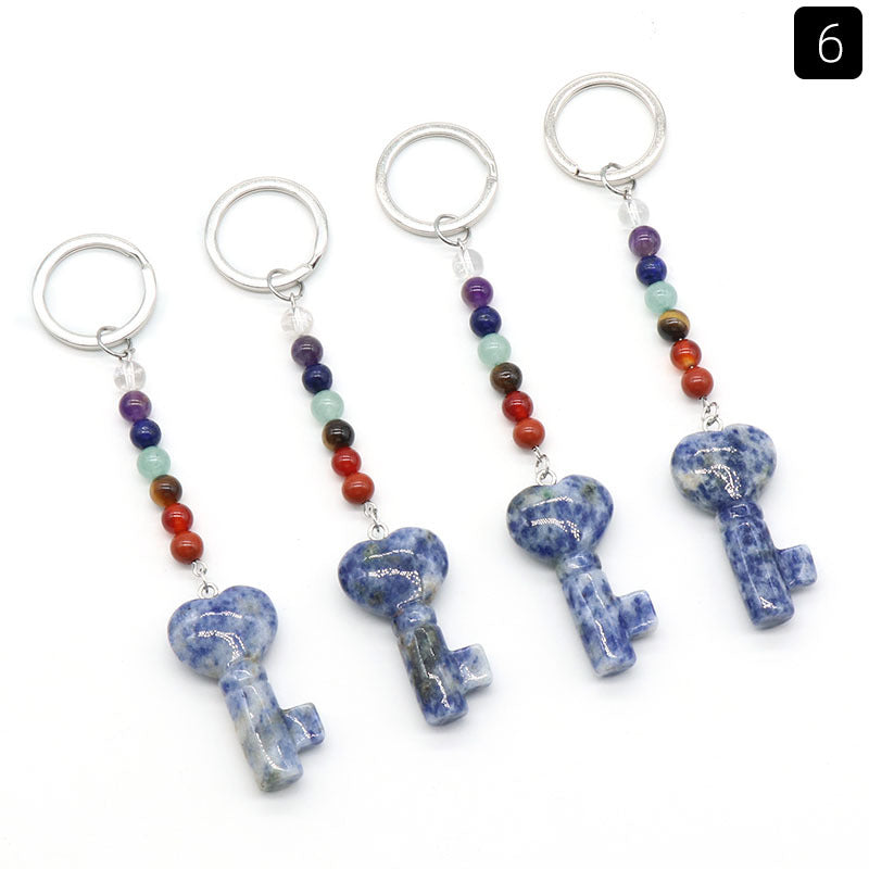 Crystal Heart Key Key Chain