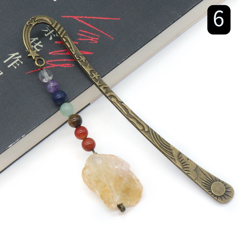 Natural Seven Chakra Raw Crystal Gemstone Bookmark