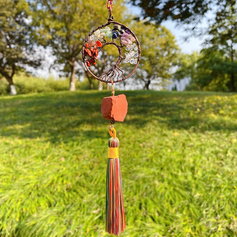 Crystal Chip Life Tree Raw Stone Car Hanging