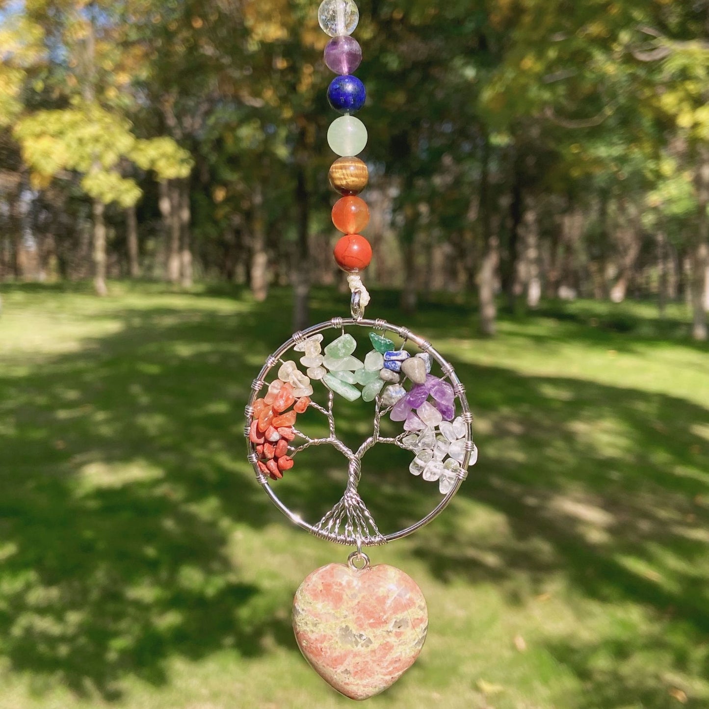 Chakra Bead&Life Tree&Heart Hanging