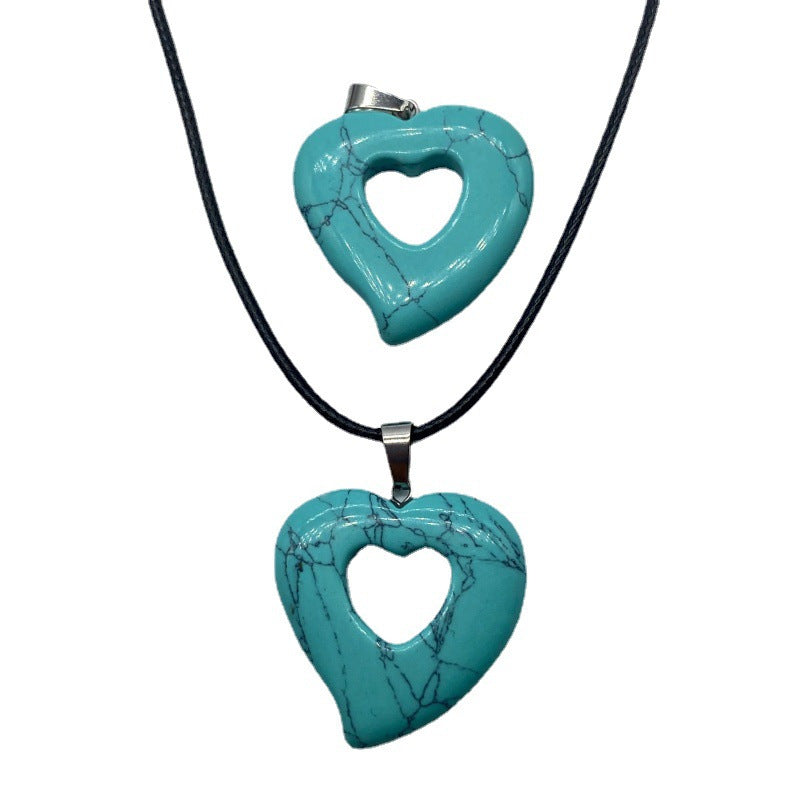 Crystal Hollow Heart Pendant