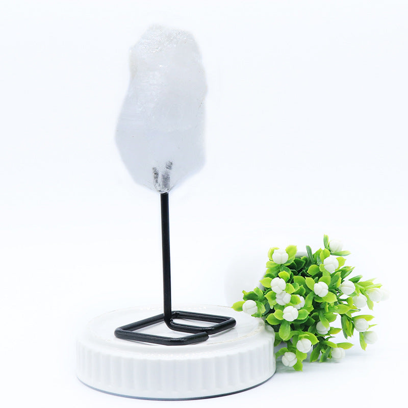 Crystal Raw Metal Stand Home Decor