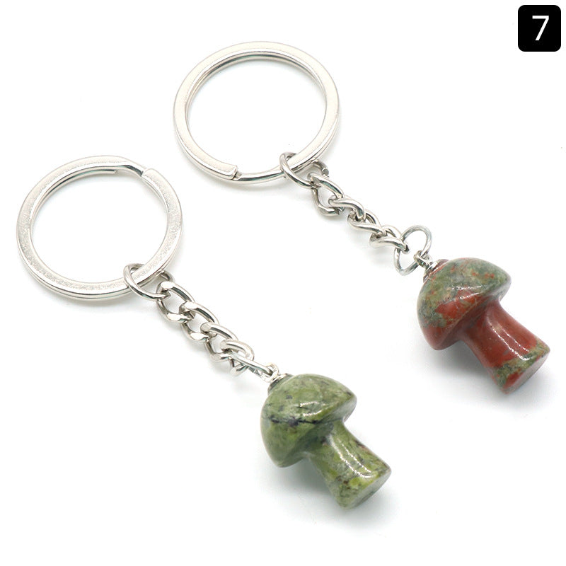 Crystal Mushroom Key Chain