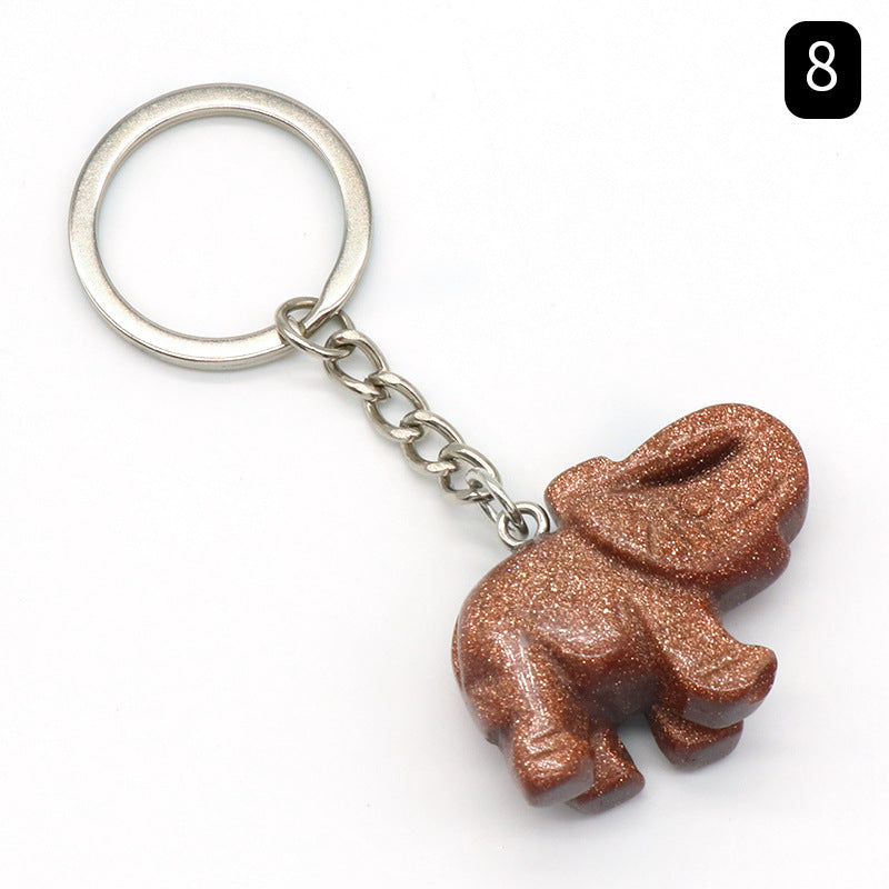 Crystal Elephant Key Chain