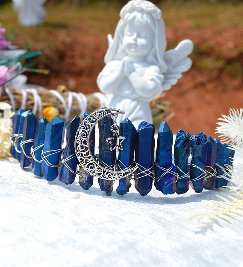 Raw Crystal Quartz Crown Headband