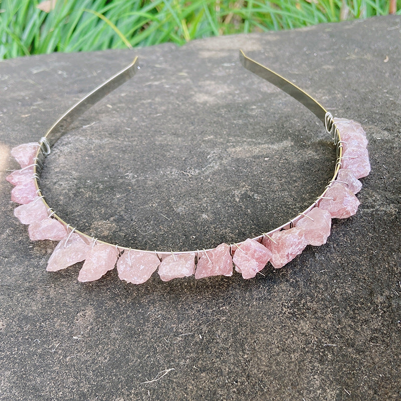 Crystal Raw Teeth Crown Headband