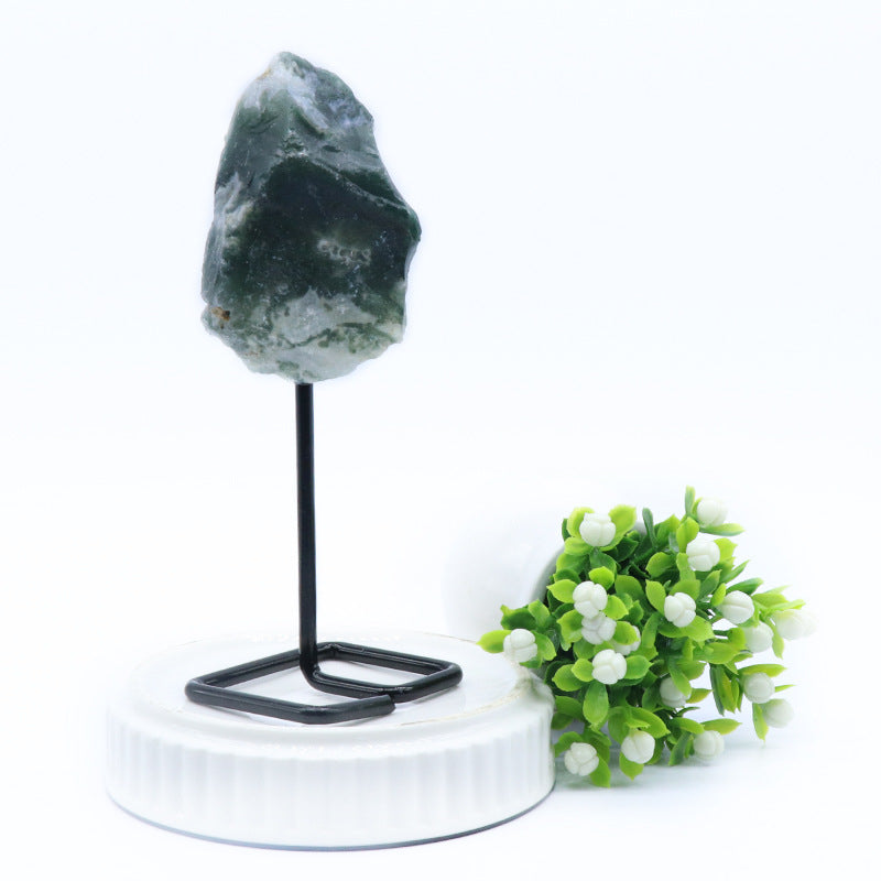 Crystal Raw Metal Stand Home Decor