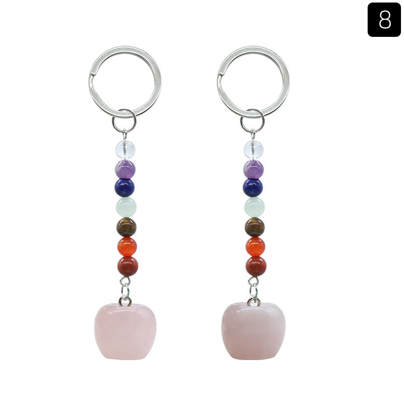 Crystal Apple Chakra Key Chain