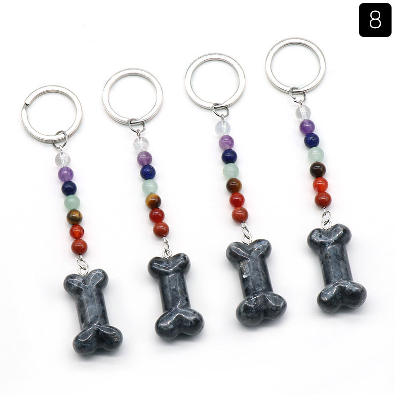 Crystal Bone Chakra Key Chain