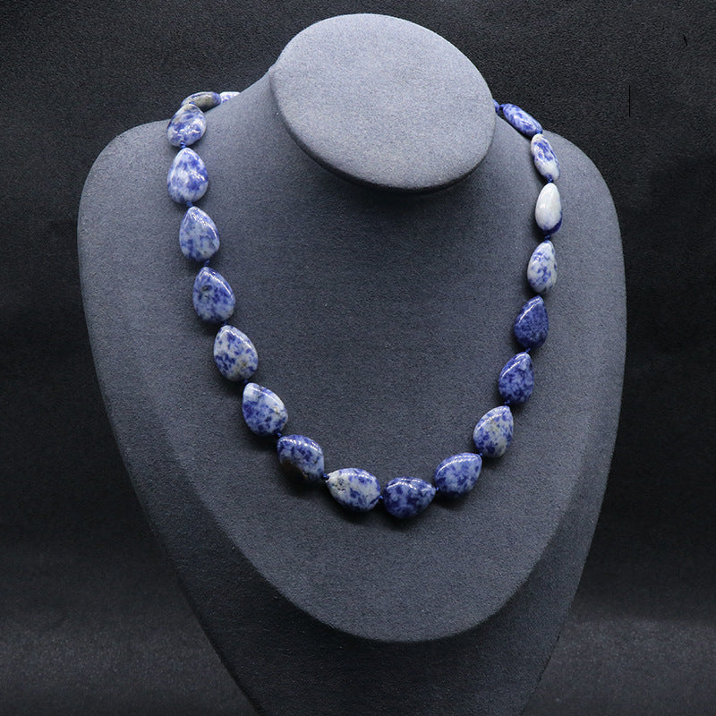 Tear Drop Shaped Bead Crystal Necklace