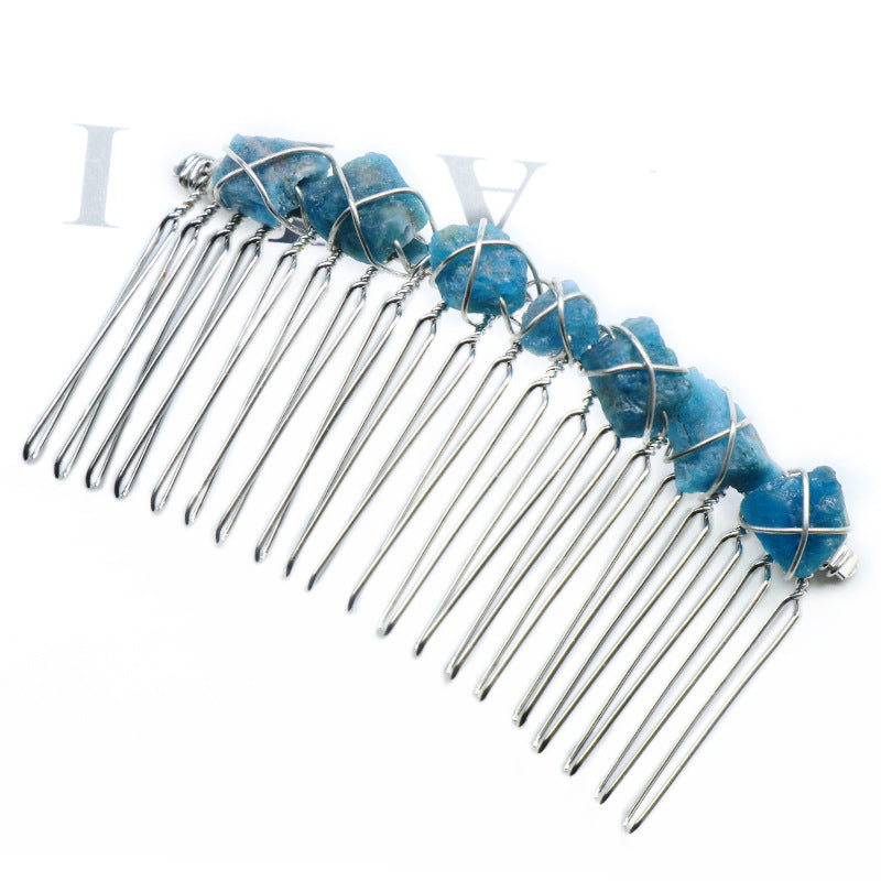 Natural Crystal Teeth Comb Hairpin