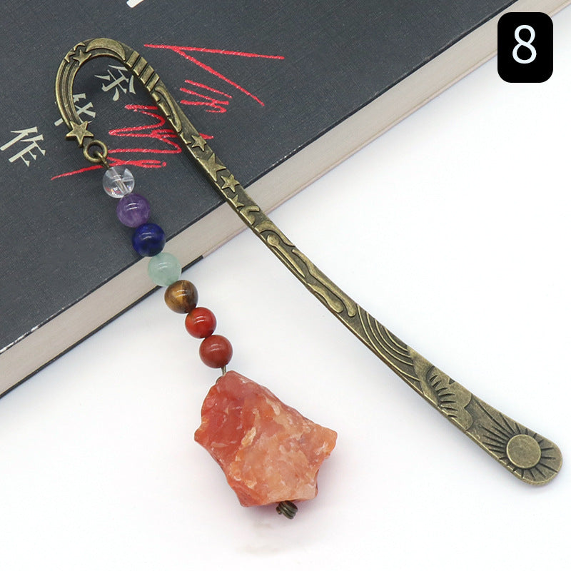 Natural Seven Chakra Raw Crystal Gemstone Bookmark