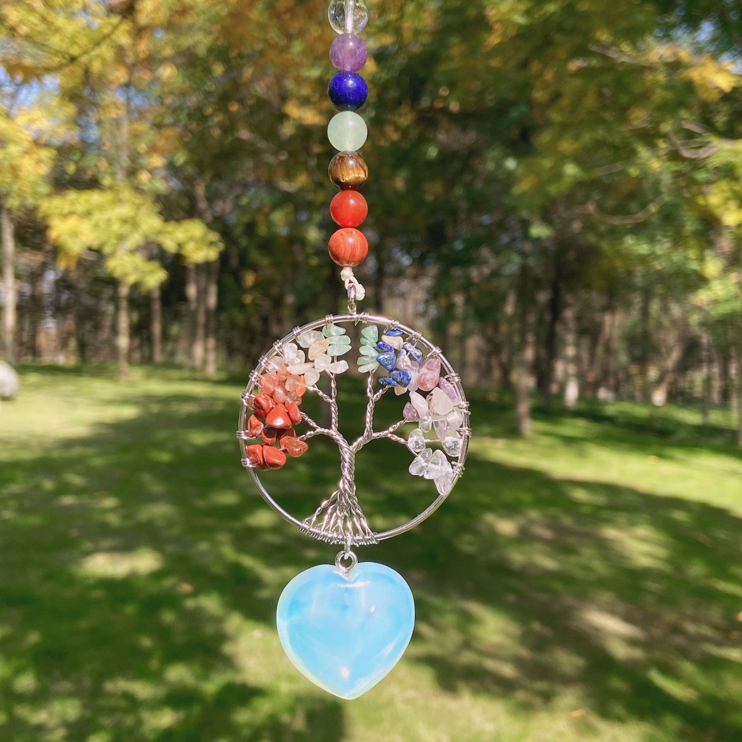 Chakra Bead&Life Tree&Heart Hanging