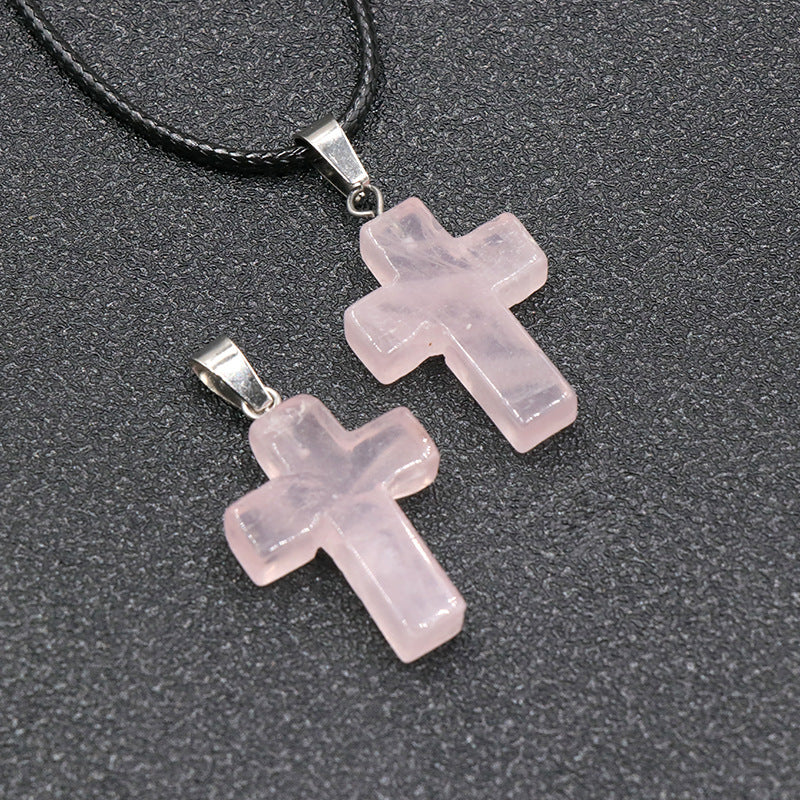 Crystal Crossing Pendant