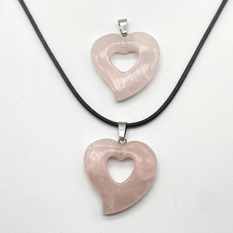 Crystal Hollow Heart Pendant