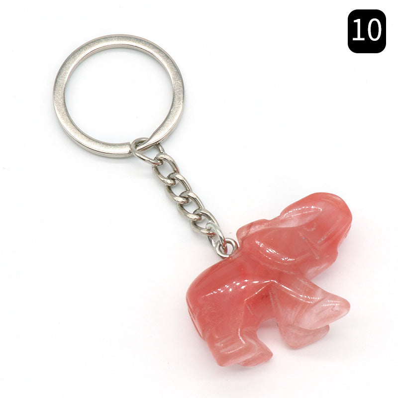 Crystal Elephant Key Chain