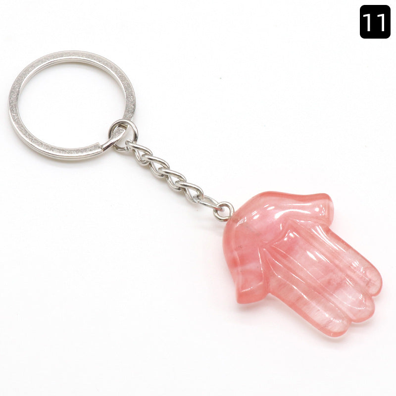 Crystal Hamsa Key Chain