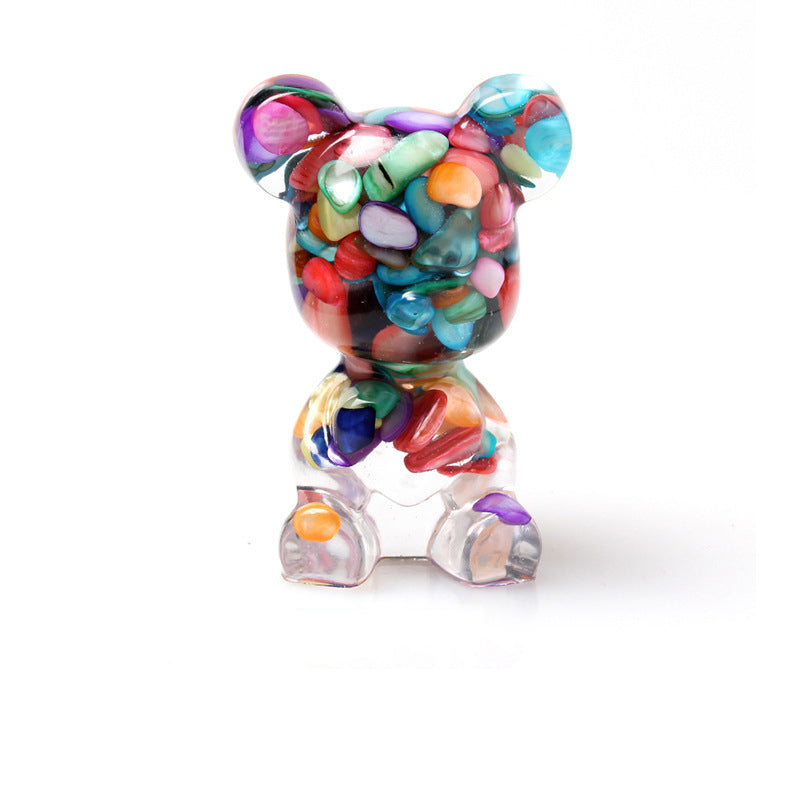 Resin Heart Bear