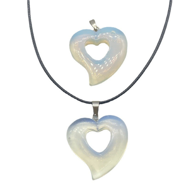 Crystal Hollow Heart Pendant