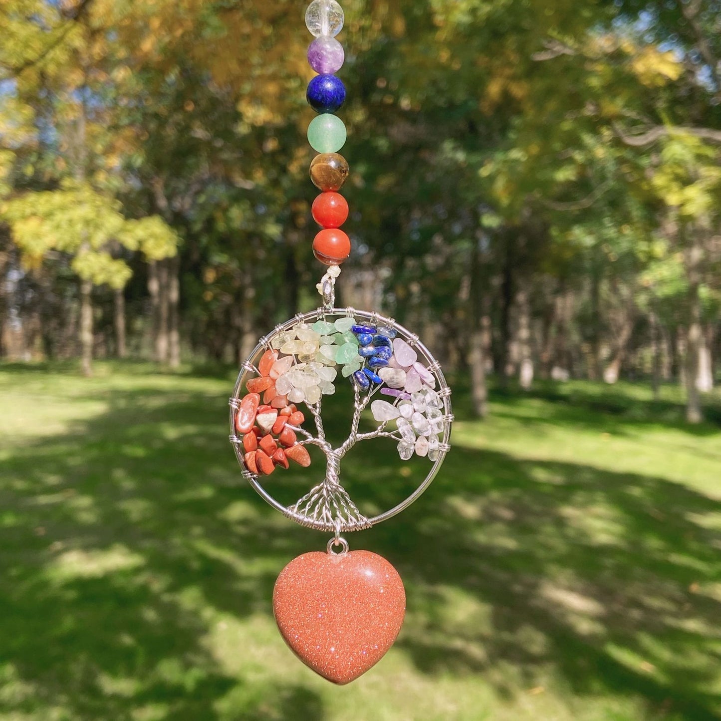 Chakra Bead&Life Tree&Heart Hanging