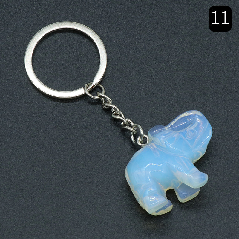 Crystal Elephant Key Chain