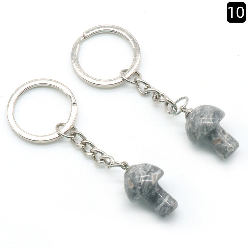 Crystal Mushroom Key Chain