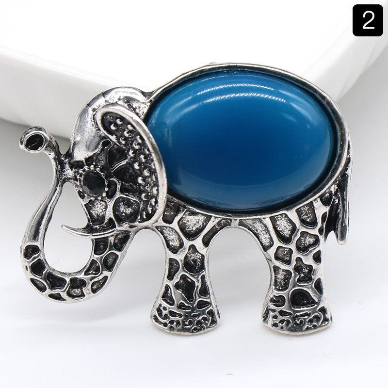 Crystal Elephant Brooch & Pendant