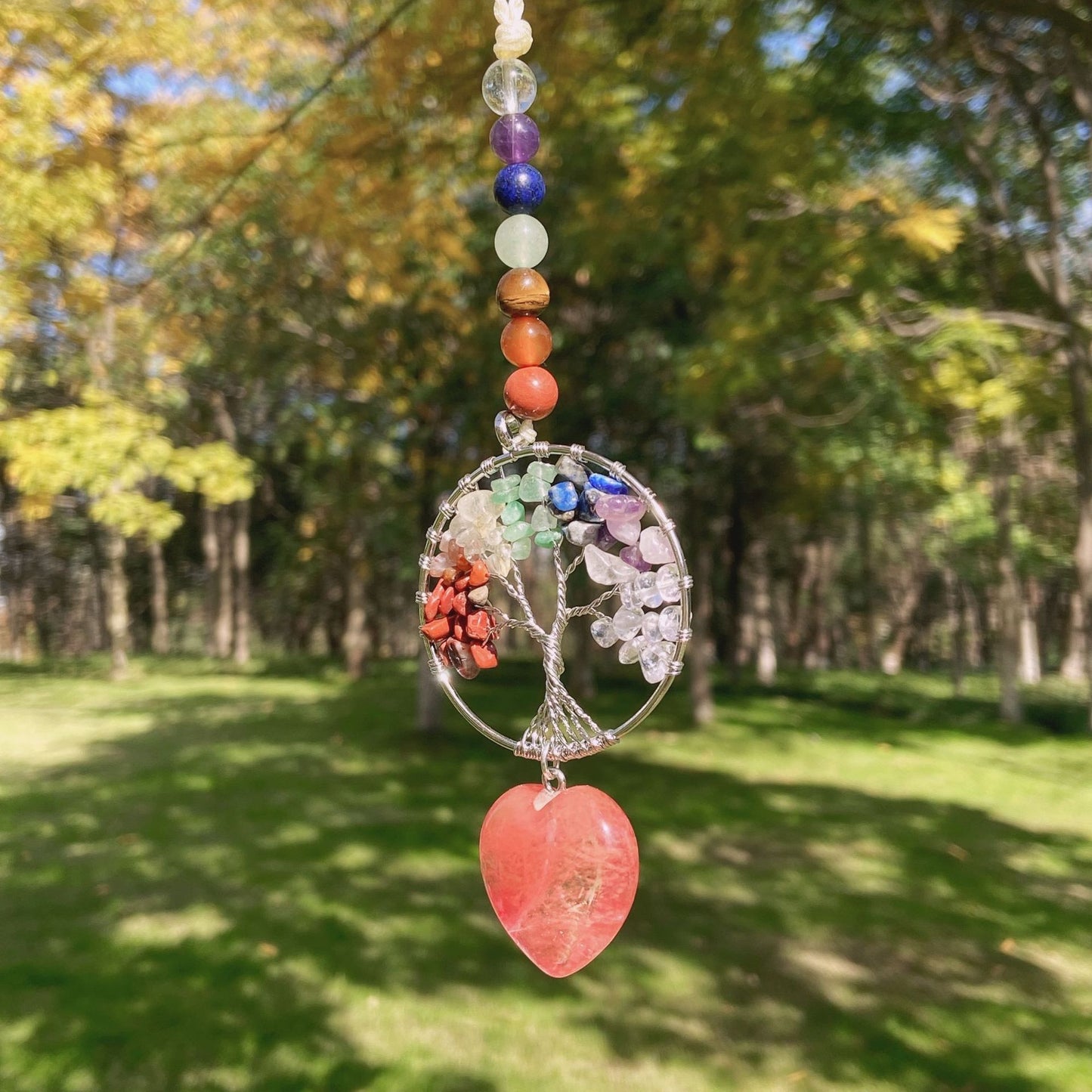 Chakra Bead&Life Tree&Heart Hanging