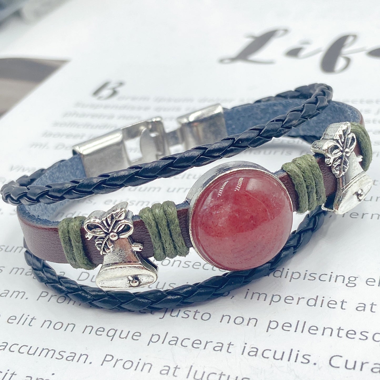 Crystal Leather Bracelet