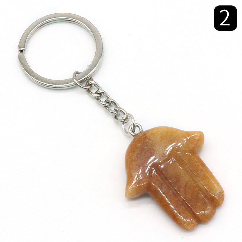 Crystal Hamsa Key Chain