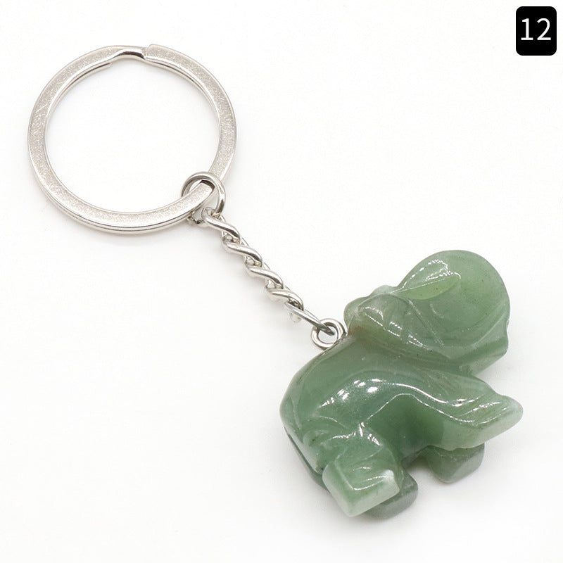 Crystal Elephant Key Chain