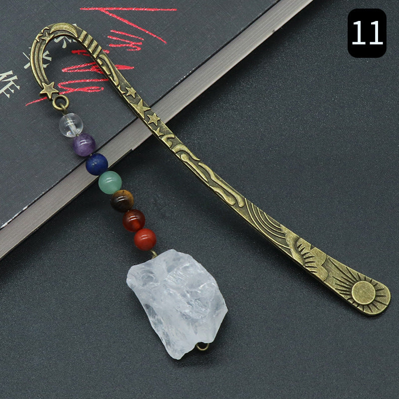 Natural Seven Chakra Raw Crystal Gemstone Bookmark