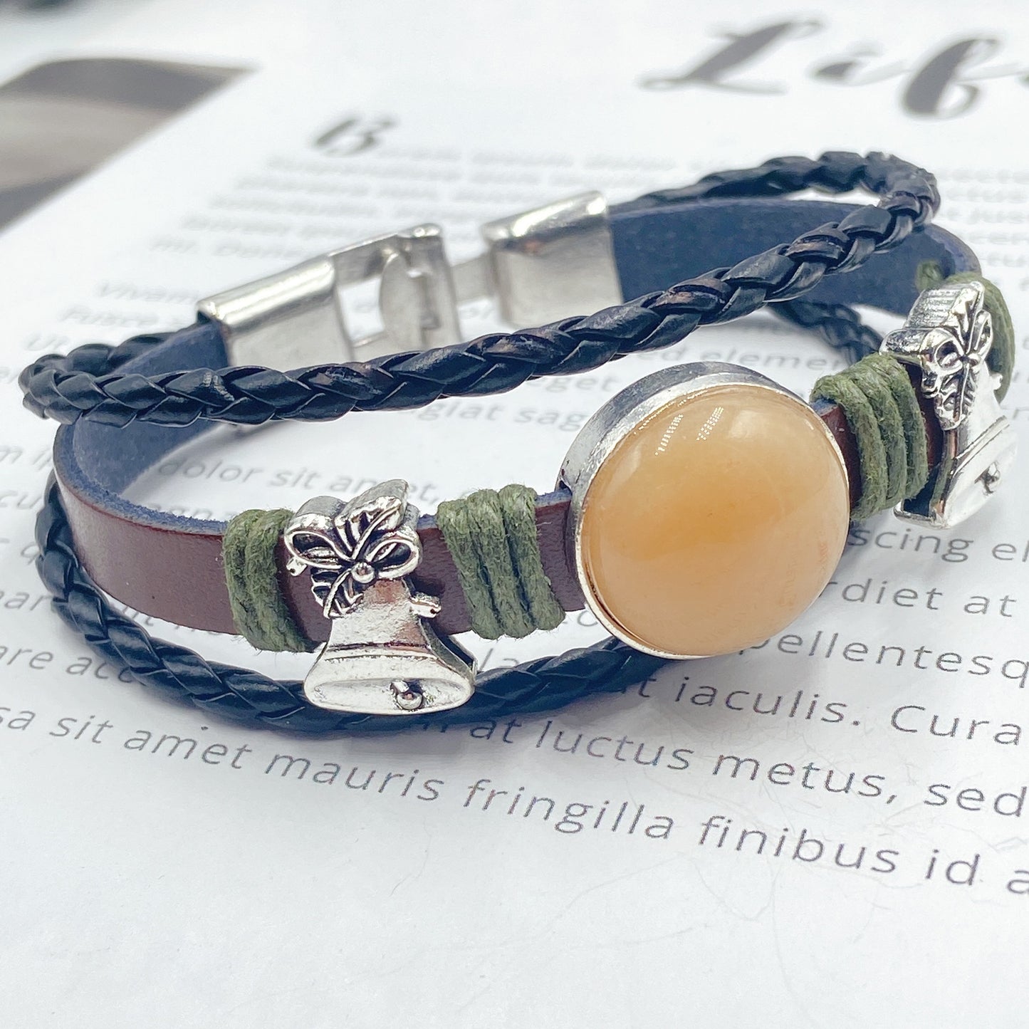 Crystal Leather Bracelet