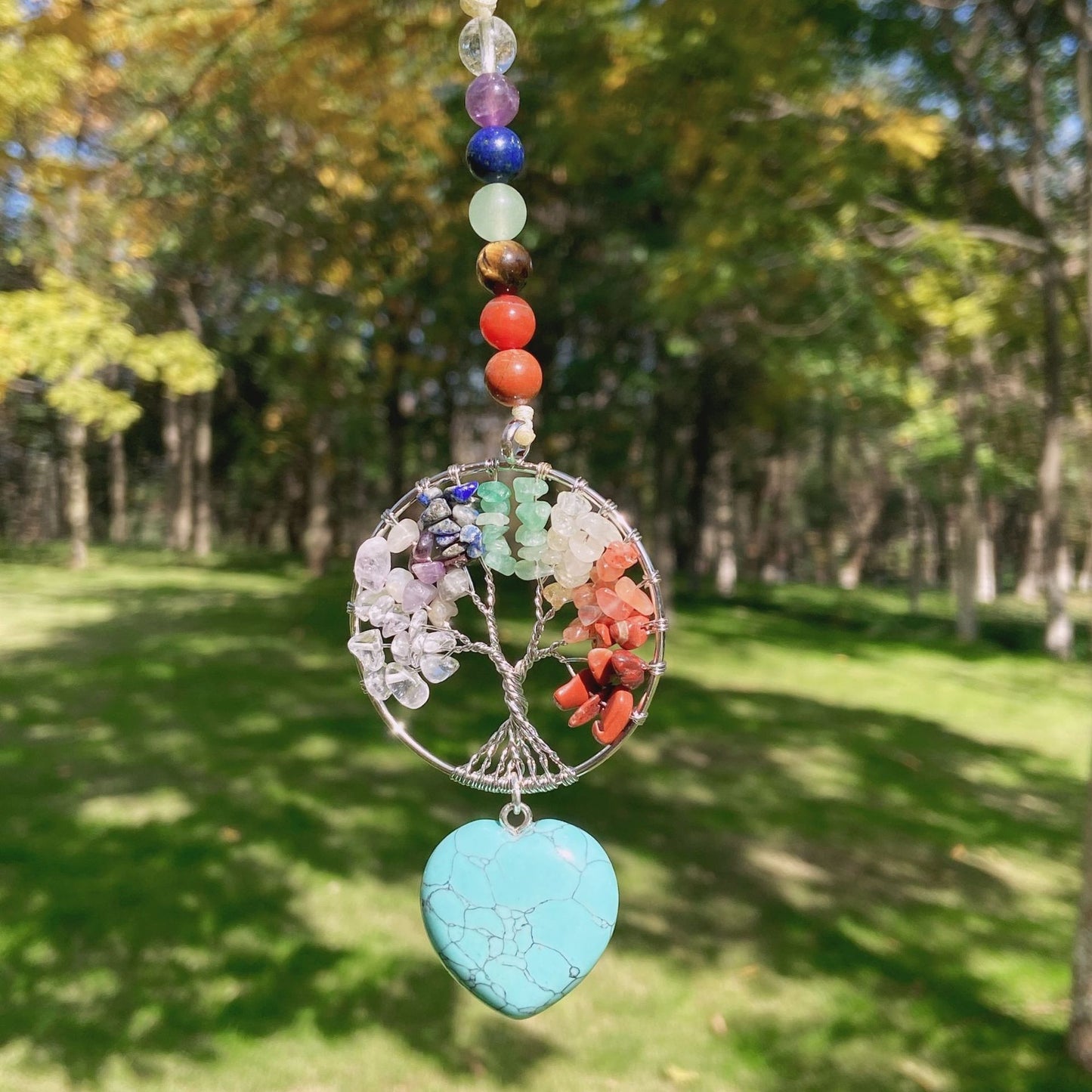 Chakra Bead&Life Tree&Heart Hanging