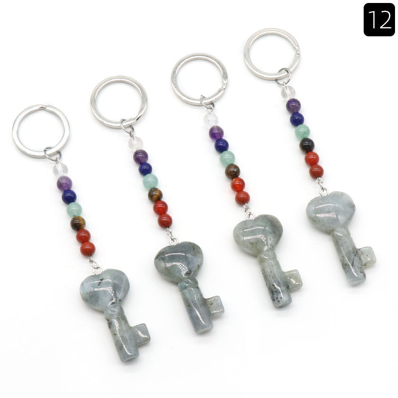 Crystal Heart Key Key Chain