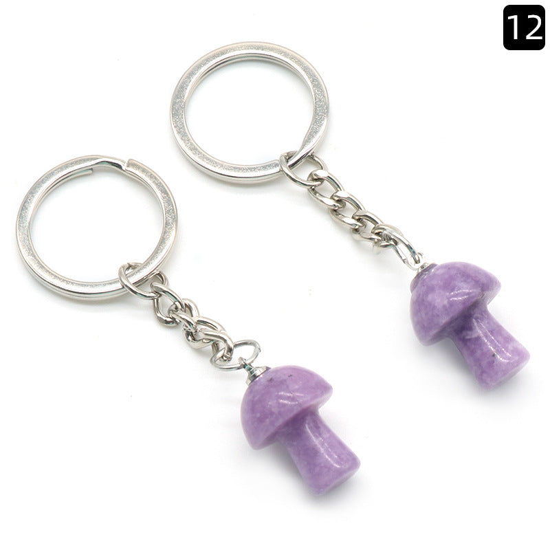 Crystal Mushroom Key Chain