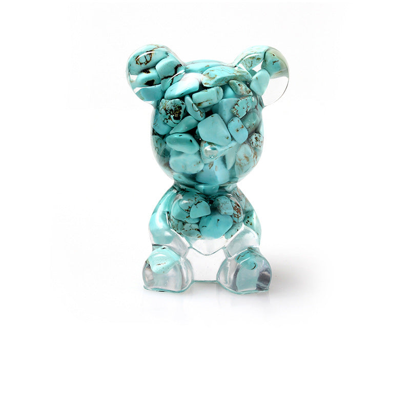 Resin Heart Bear