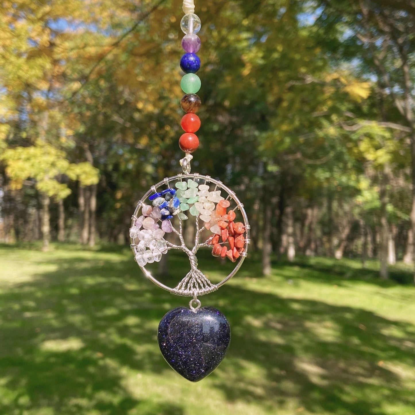 Chakra Bead&Life Tree&Heart Hanging