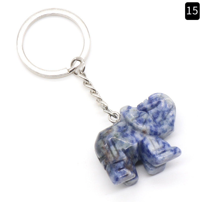 Crystal Elephant Key Chain