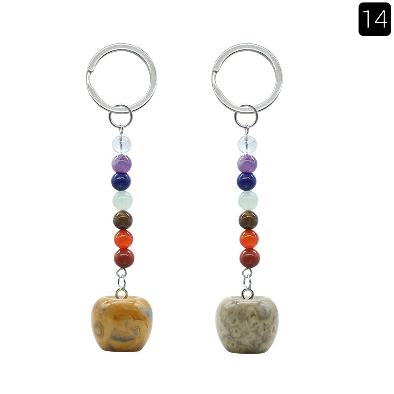 Crystal Apple Chakra Key Chain