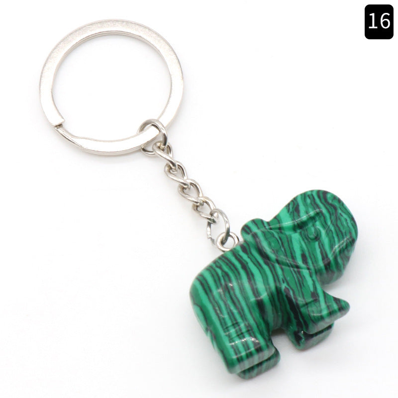 Crystal Elephant Key Chain