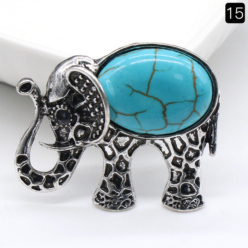 Crystal Elephant Brooch & Pendant