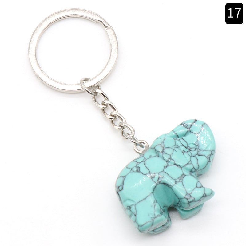 Crystal Elephant Key Chain