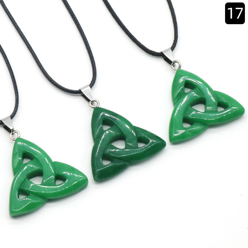 Irish Celtic Knot Crystal Pendant